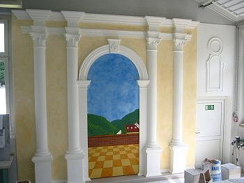Wandbild in der Stuckwerkstatt