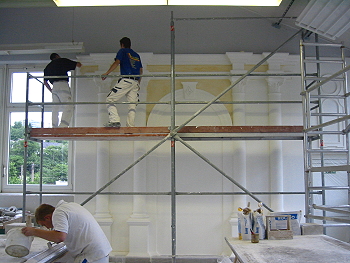Wandbild in der Stuckwerkstatt